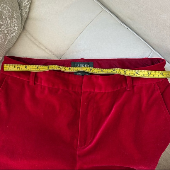 Lauren Ralph Lauren Red Velvet Pants (size 8P) - Picture 8 of 11